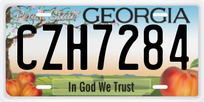 GA license plate CZH7284