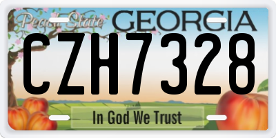 GA license plate CZH7328