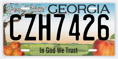 GA license plate CZH7426