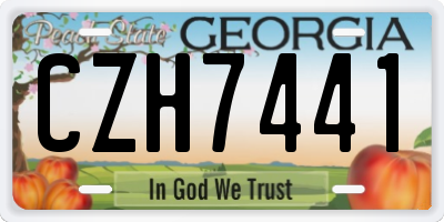 GA license plate CZH7441