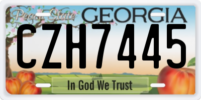 GA license plate CZH7445