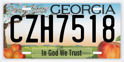 GA license plate CZH7518