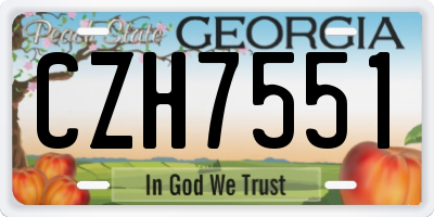 GA license plate CZH7551