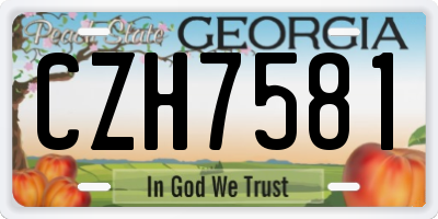 GA license plate CZH7581
