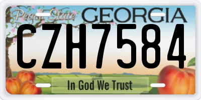 GA license plate CZH7584