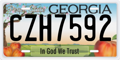 GA license plate CZH7592