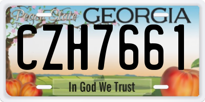 GA license plate CZH7661