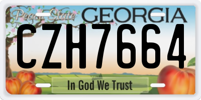 GA license plate CZH7664