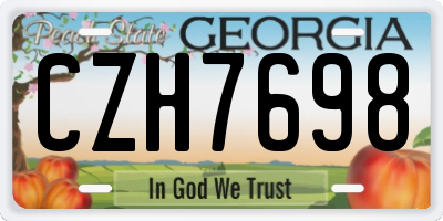 GA license plate CZH7698