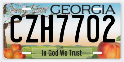 GA license plate CZH7702