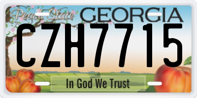 GA license plate CZH7715