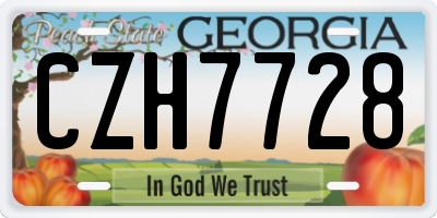 GA license plate CZH7728
