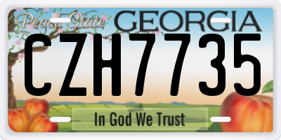 GA license plate CZH7735