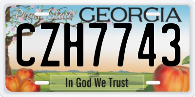 GA license plate CZH7743
