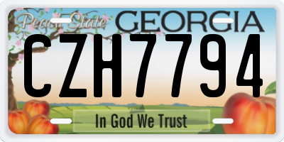 GA license plate CZH7794