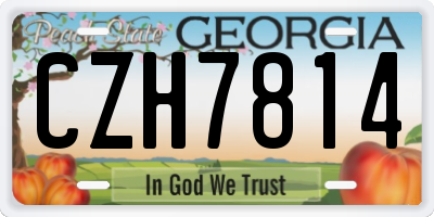 GA license plate CZH7814