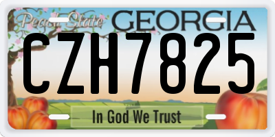GA license plate CZH7825