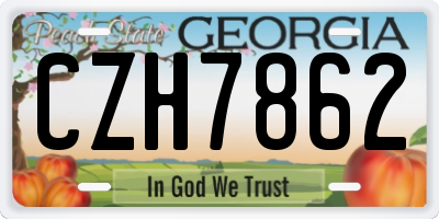 GA license plate CZH7862