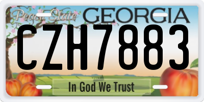 GA license plate CZH7883