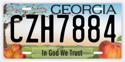 GA license plate CZH7884