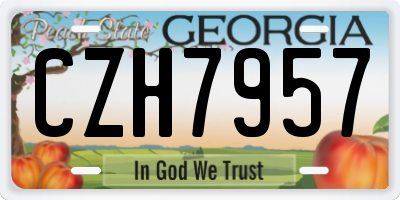 GA license plate CZH7957