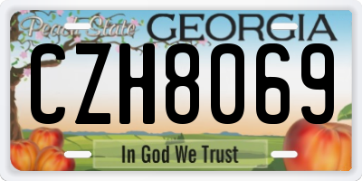 GA license plate CZH8069