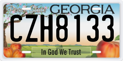 GA license plate CZH8133