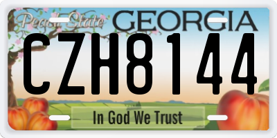 GA license plate CZH8144