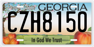 GA license plate CZH8150