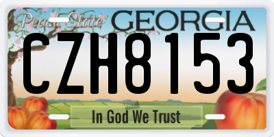 GA license plate CZH8153