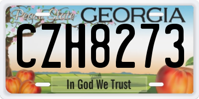GA license plate CZH8273