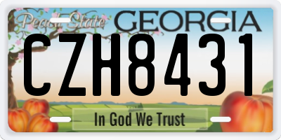 GA license plate CZH8431