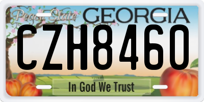 GA license plate CZH8460