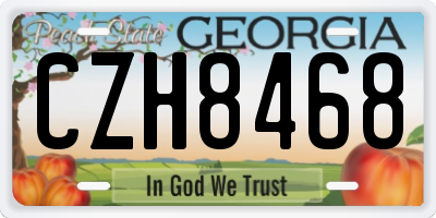 GA license plate CZH8468