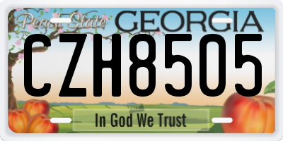 GA license plate CZH8505