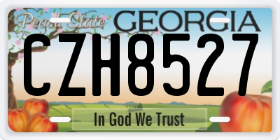 GA license plate CZH8527
