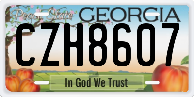 GA license plate CZH8607