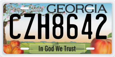 GA license plate CZH8642