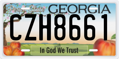GA license plate CZH8661
