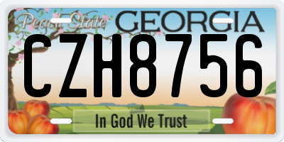 GA license plate CZH8756