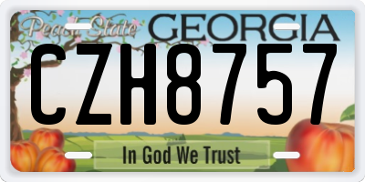 GA license plate CZH8757
