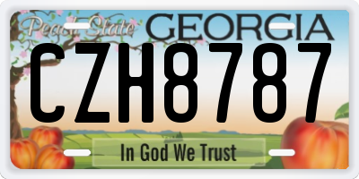 GA license plate CZH8787