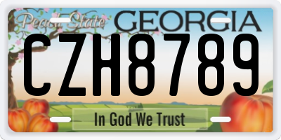 GA license plate CZH8789
