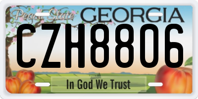 GA license plate CZH8806