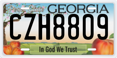 GA license plate CZH8809