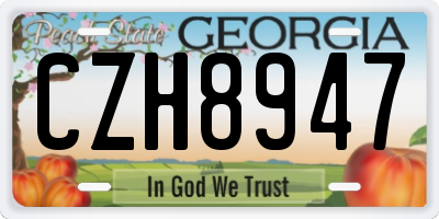GA license plate CZH8947
