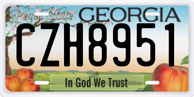 GA license plate CZH8951