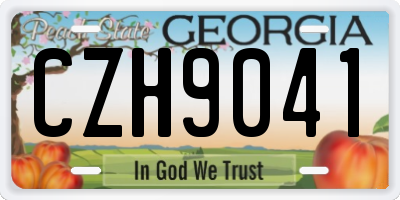 GA license plate CZH9041