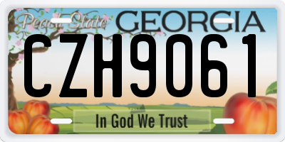 GA license plate CZH9061