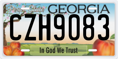 GA license plate CZH9083